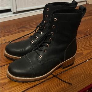 Black Lace-Up Boots